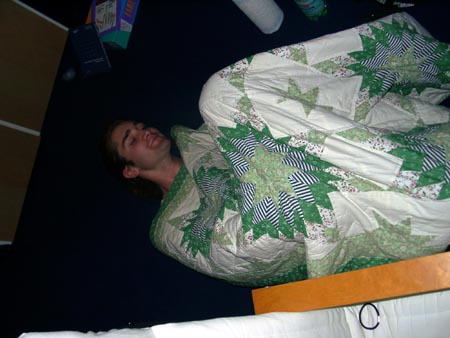 3.ich decke mich zu